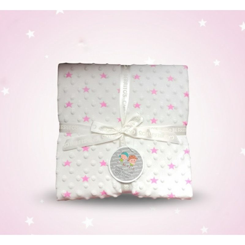 NAF NAF COUVERTURE 80*110 ESTRELLAS ETOILE ROSE — BabyMam