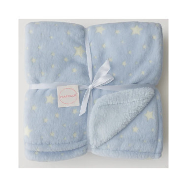 NAF NAF COUVERTURE 80*110 ESTRELLAS ETOILE BLEU — BabyMam