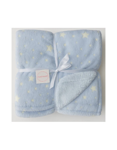 NAF NAF COUVERTURE 80*110 ESTRELLAS ETOILE BLEU — BabyMam