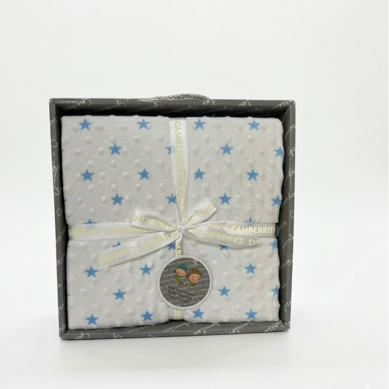 GAMBERRITOS COUVERTURE 80*110 BLANC ETOILE — BabyMam