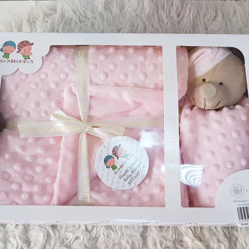 couverture 80*110 rose camberrito's