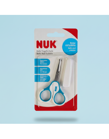Ciseaux bébé NUK Bleu sécurité inox – Livraison rapide en Tunisie