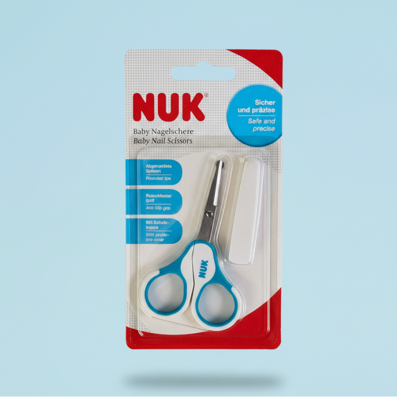 NUK CISEAUX BLEU — Ciseaux à ongles bébé sécurité — BabyMam