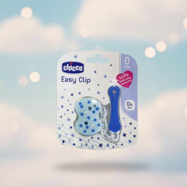 CHICCO ATTACHE SUCETTE BLEU — Chaînette pratique — BabyMam