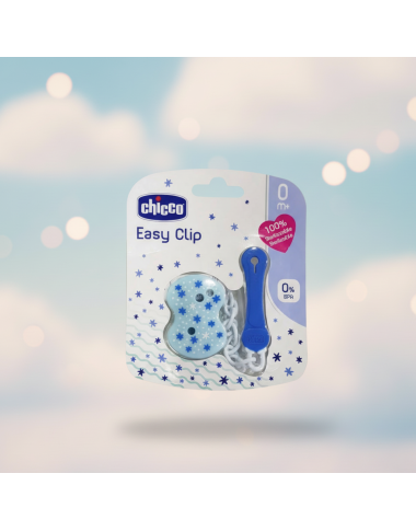 CHICCO ATTACHE SUCETTE BLEU — Chaînette pratique — BabyMam