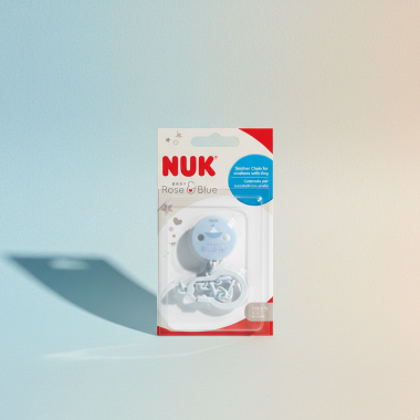 Attache‑sucette NUK universelle — bleu — BabyMam