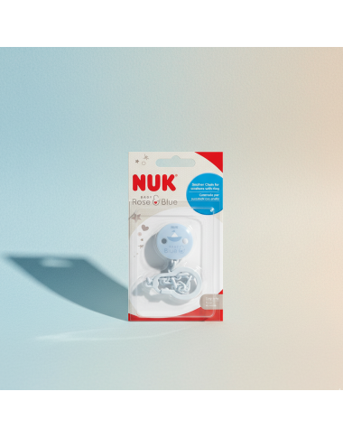 Attache‑sucette NUK universelle — bleu — BabyMam