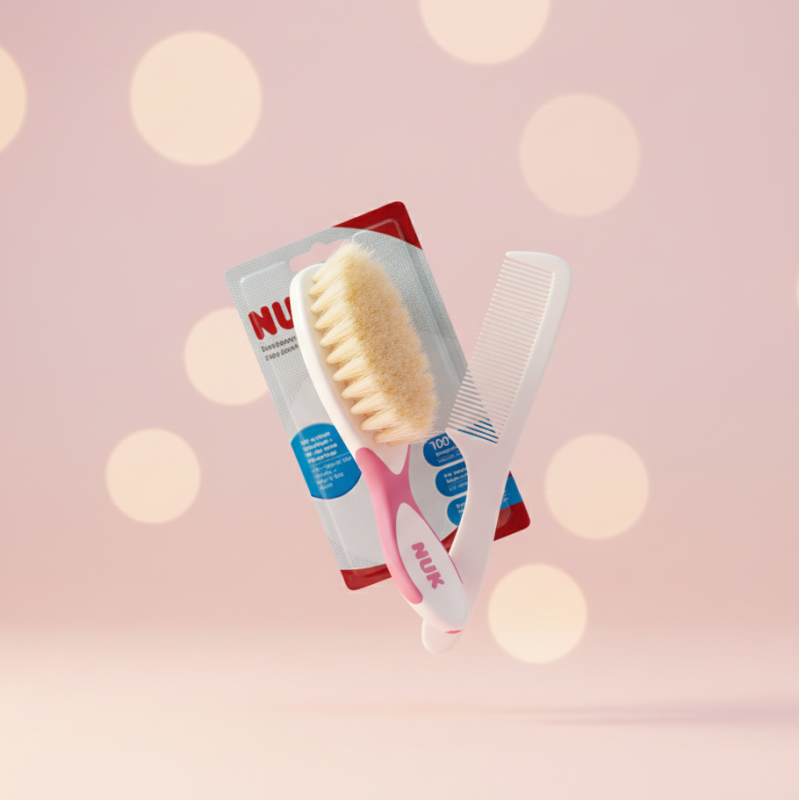 bebe maman  nuk brosse peigne rose cheveu douche baby mam