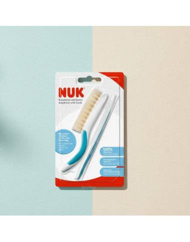 Set Brosse et Peigne NUK Bleu bébé 0m+ – Livraison rapide en Tunisie