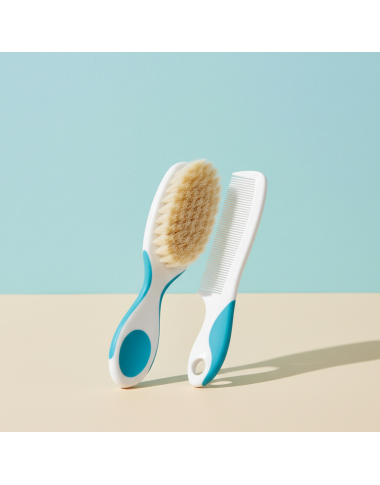 NUK Set Brosse et Peigne Doux pour Bébé (Bleu) | Babymam