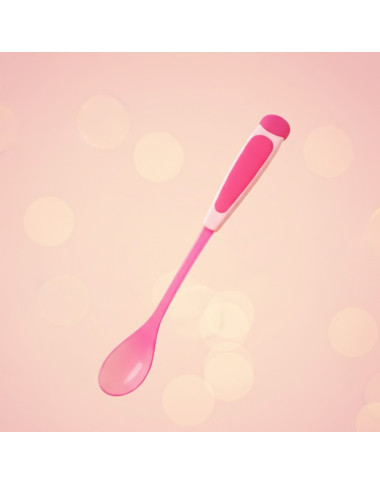 CANPOL BABIES CUILLERE SOUPLE LONGUE MANCHE ROSE 4M — BabyMam