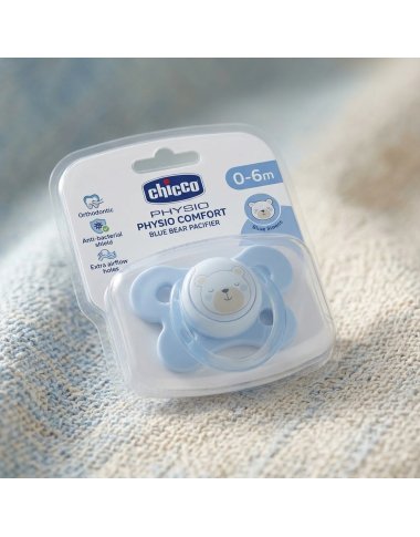 Sucette Chicco Physio Comfort 0‑6m bleu — BabyMam