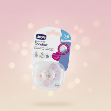 Sucette Chicco Physio Comfort 0‑6m rose — BabyMam