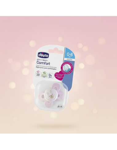 Sucette Chicco Physio Comfort 0‑6m rose — BabyMam