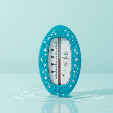 bebe maman reer thermometre bain bleu douche securite baby mam
