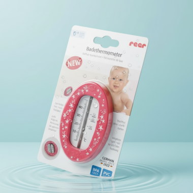 Thermomètre bain framboise REER — BabyMam