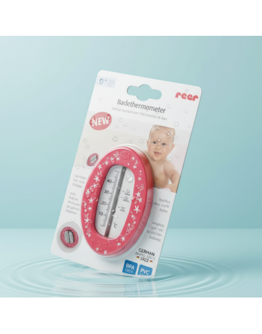 Thermomètre bain framboise REER — BabyMam