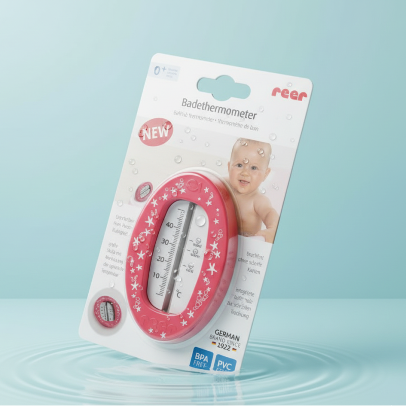 Thermomètre bain framboise REER — BabyMam