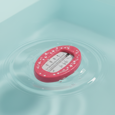 Thermomètre bain framboise REER — BabyMam