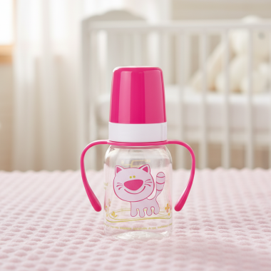 bebe maman canpol babies biberon avec ance 120ML plastique rose baby mam