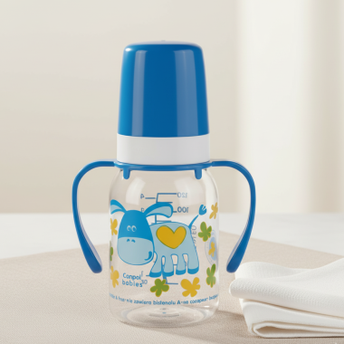 bebe maman canpol babies biberon avec ance plastique 120ML bleu baby mam
