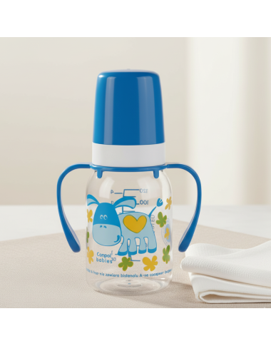 bebe maman canpol babies biberon avec ance plastique 120ML bleu baby mam