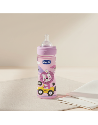 Biberon Chicco rose décor lion — BabyMam
