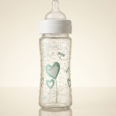 Biberon Chicco Well‑Being verre 240 ml — BabyMam