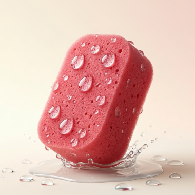 Éponge de Bain Canpol Babies Rose | Douceur | Babymam