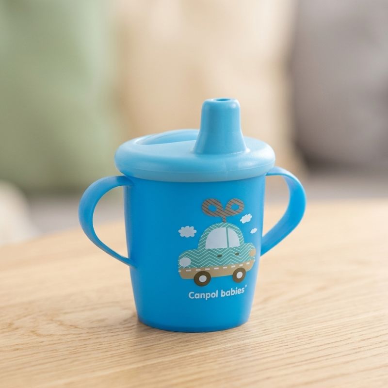 bebe maman canpol babies tasse avec ance bleu lait jus eau baby mam