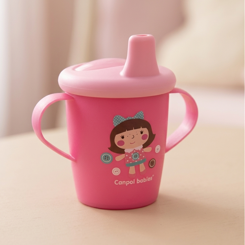 bebe maman canpol babies tasse avec ance lait jus eau rose baby mam