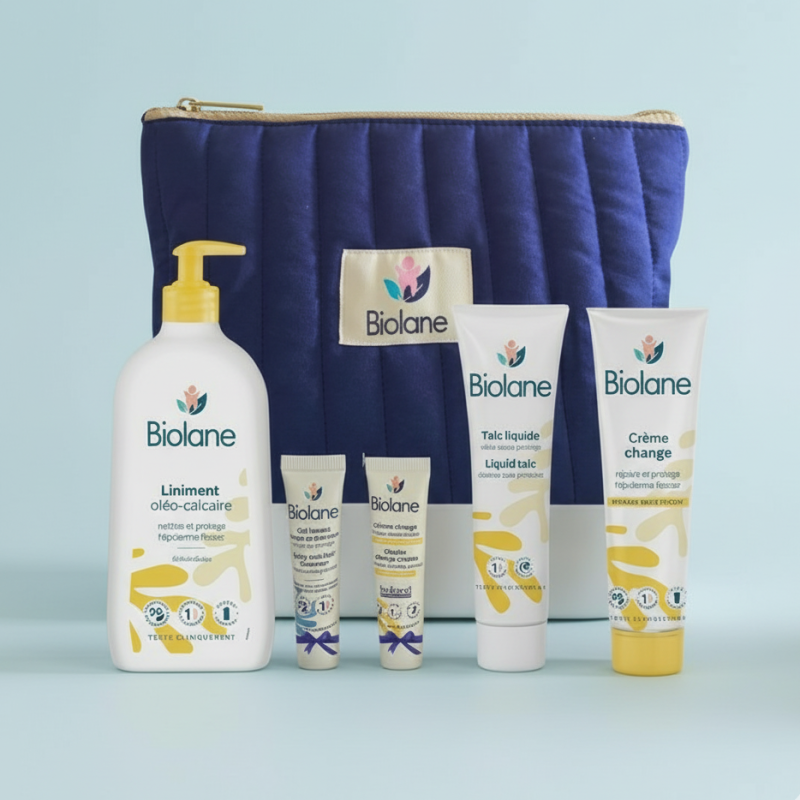 Trousse de Change Biolane Bleue : Le Kit Complet Soins Bébé (Vente en Tunisie)