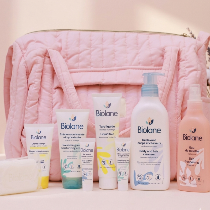 Sac Maternité Biolane Rose : Kit Complet Soins Bébé & Nouveau-Né en Tunisie