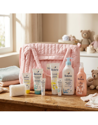 Sac Maternité Biolane Rose : Kit Complet Soins Bébé & Nouveau-Né en Tunisie