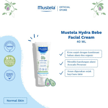 MUSTELA HYDRA BEBE CREME VISAGE 40ML