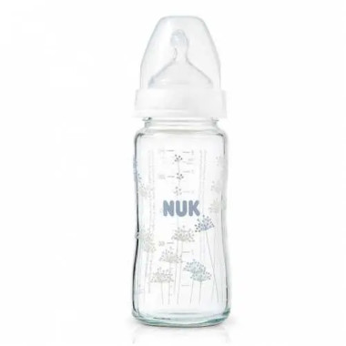 NUK BIBERON EN VERRE FIRST CHOICE 0-6 MOIS 240ML
