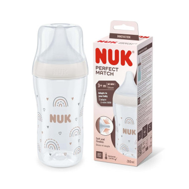 NUK BIBERON PERFECT MATCH EN PLASTIQUE 260ML