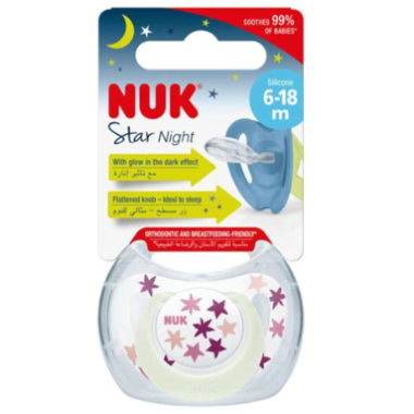 NUK SUCETTE STAR NIGHT 6-18M
