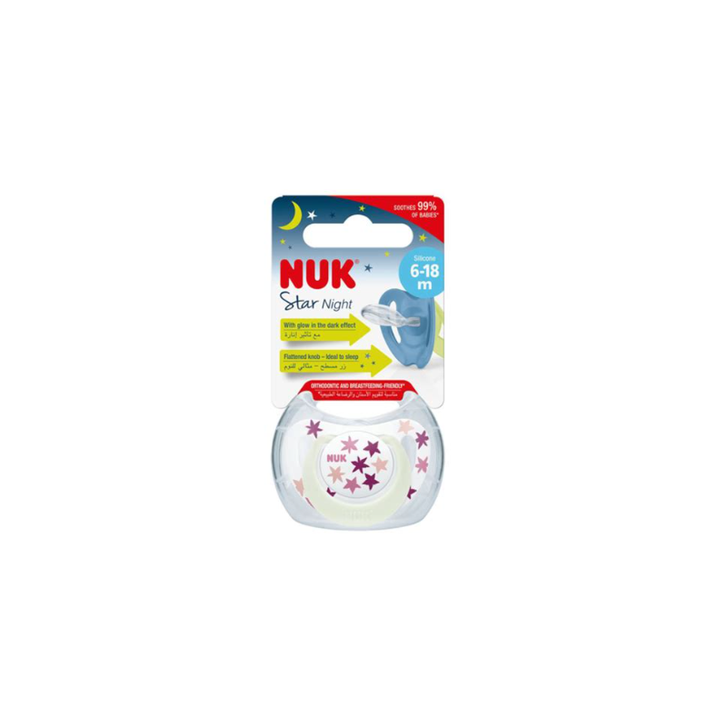 NUK SUCETTE STAR NIGHT 6-18M