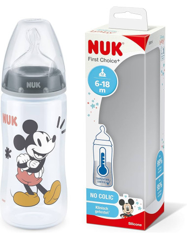 NUK FIRST CHOICE BIBERON MICKEY MOUSE 6-18 MOIS 300ML
