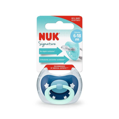 NUK Sucette Signature 6‑18 Mois – Sucette Bébé Confort Tunisie
