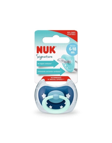 NUK Sucette Signature 6‑18 Mois – Sucette Bébé Confort Tunisie