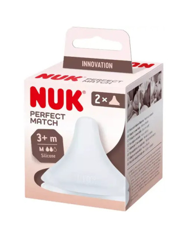NUK Tétine Perfect Match U 3M+ x2 – Biberon Bébé Tunisie