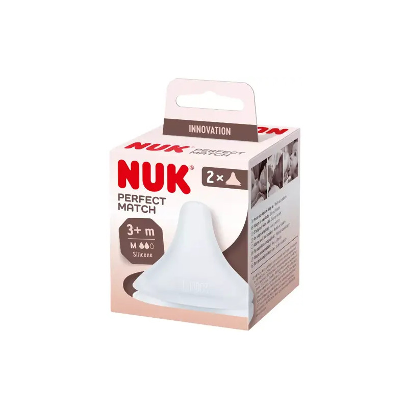 NUK Tétine Perfect Match U 3M+ x2 – Biberon Bébé Tunisie